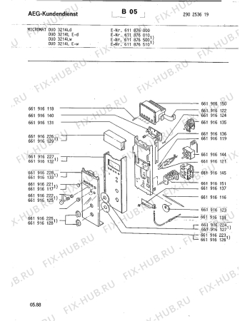 Взрыв-схема микроволновой печи Aeg MICROMAT DUO 3214L W - Схема узла Section4